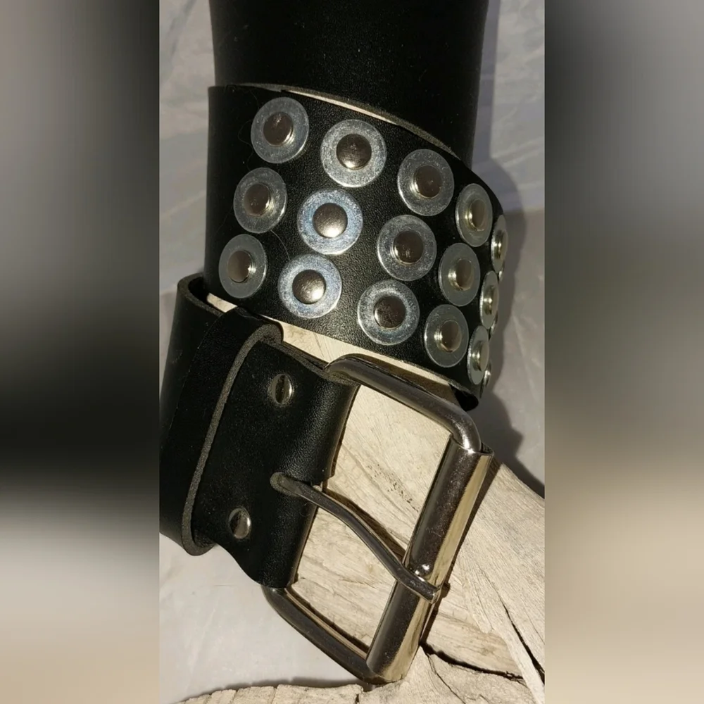 Leather Studded Belt 30